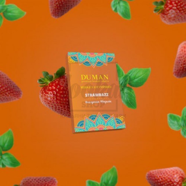 Тютюн Duman Strawbazz (Полуниця Базилік) 100гр Тютюн Duman Strawbazz (Полуниця Базилік) 100гр