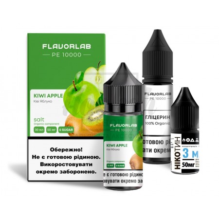 Рідина Набір Flavorlab PE 10000 Kiwi Apple (Ківі Яблуко) 30мл 5% Рідина Набір Flavorlab PE 10000 Kiwi Apple (Ківі Яблуко) 30мл 5%
