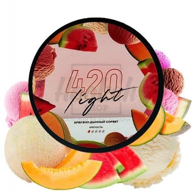 Тютюн 4:20 Light Line Кавуново-Динний Сорбет 100 гр Тютюн 4:20 Light Line Кавуново-Динний Сорбет 100 гр
