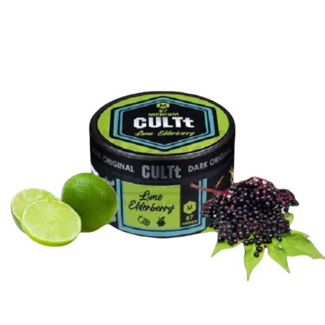 Тютюн CULT Medium M87 Lime Elderberry (Лайм Бузина) 100гр Тютюн CULT Medium M87 Lime Elderberry (Лайм Бузина) 100гр