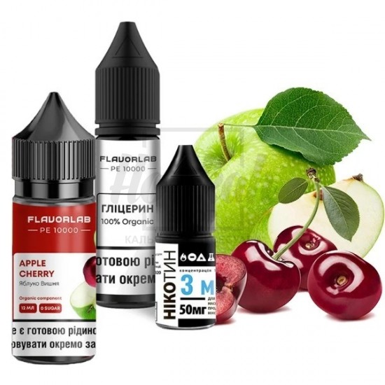 Рідина Набір Flavorlab PE 10000 Apple Cherry (Яблуко Вишня) 30мл 5%