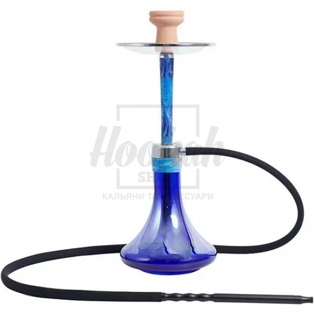 Кальян Hookah Lab Leather Black & Blue 2 (синя колба) Кальян Hookah Lab Leather Black & Blue 2 (синя колба)