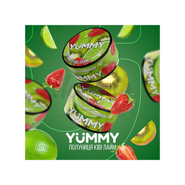 Тютюн Yummy Strawberry Kiwi Lime (Полуниця Ківі Лайм) 100гр Тютюн Yummy Strawberry Kiwi Lime (Полуниця Ківі Лайм) 100гр