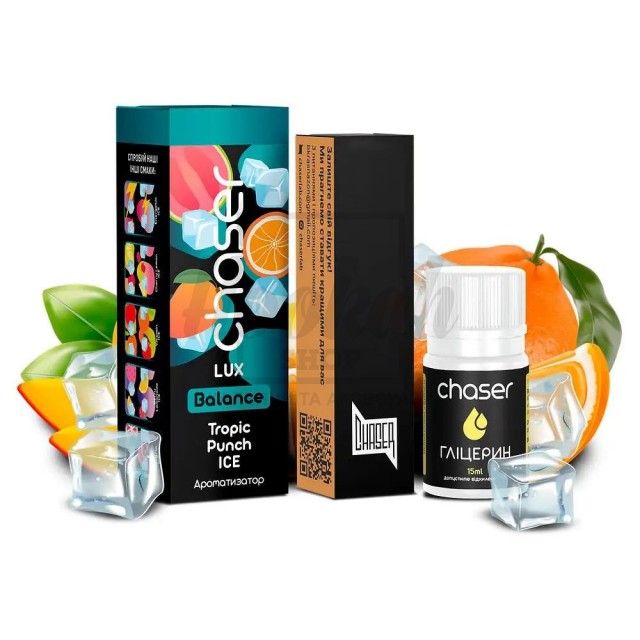 Рідина Набір Chaser Lux Tropic Punch Ice (Апельсин Манго Гуава Лід) 30мл 5% Рідина Набір Chaser Lux Tropic Punch Ice (Апельсин Манго Гуава Лід) 30мл 5%