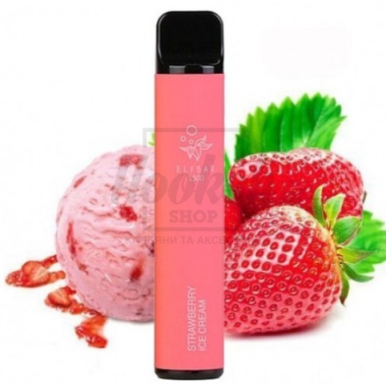 Електронна сигарета Elf Bar 1500 Strawberry Ice Cream (Полуничне Морозиво) Електронна сигарета Elf Bar 1500 Strawberry Ice Cream (Полуничне Морозиво)