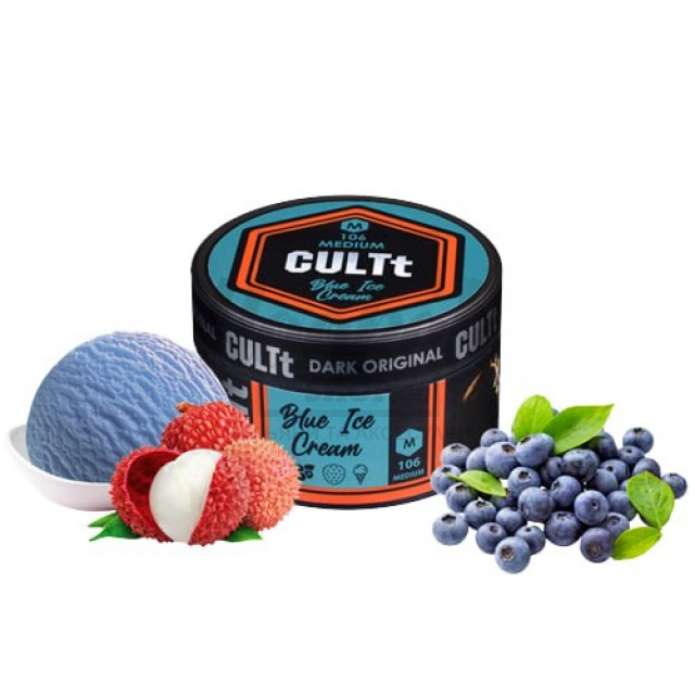 Тютюн CULT Medium M106 Blue Ice Cream (Чорниця Лічі Морозиво) 100гр Тютюн CULT Medium M106 Blue Ice Cream (Чорниця Лічі Морозиво) 100гр