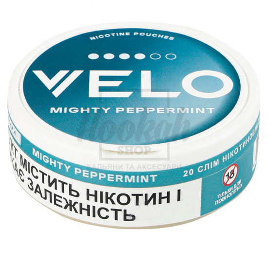 Снюс Velo Mighty Peppermint (Сильна М'ята) Інтенсивний
