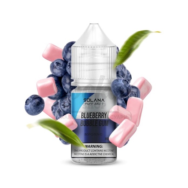 Рідина SOLANA LIQUID 5% 30мл Blueberry Bubble Gum (чорнична жуйка) Рідина SOLANA LIQUID 5% 30мл Blueberry Bubble Gum (чорнична жуйка)
