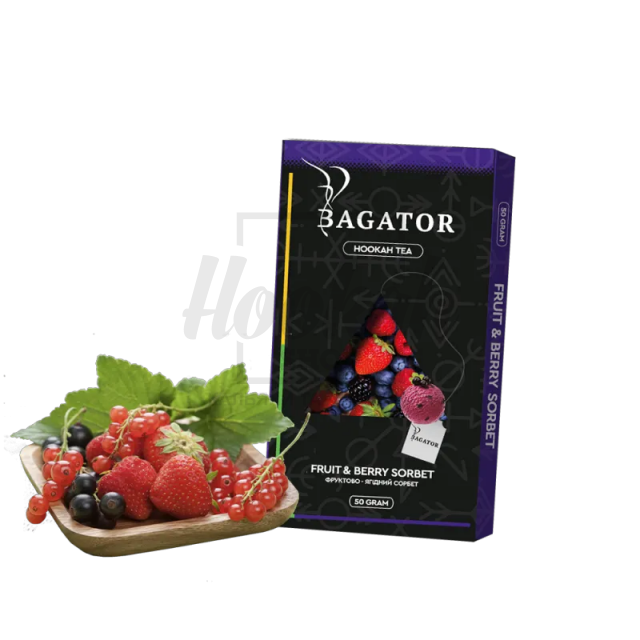 Безтютюнова суміш Bagator Fruit & Berry Sorbet (Фруктово-Ягідний Сорбет) 50 гр