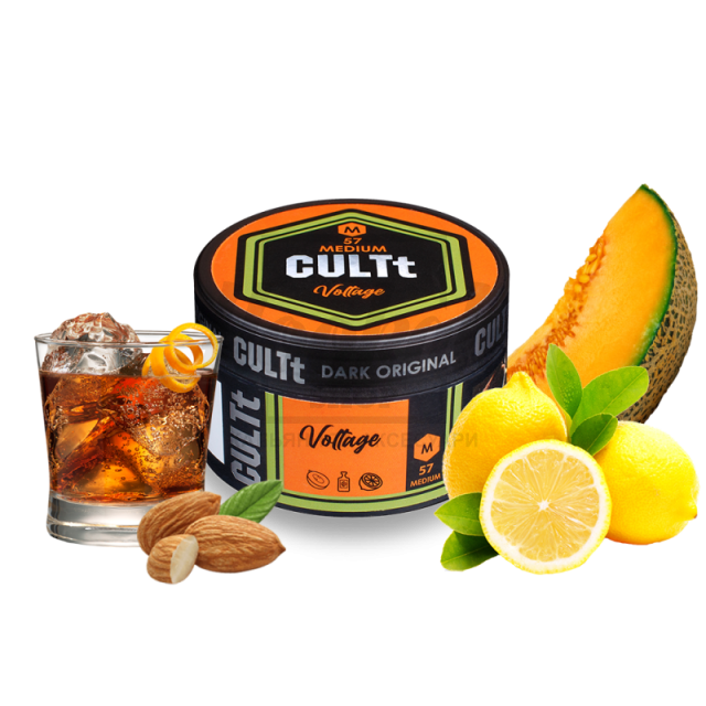 Тютюн Cult Medium M57 Voltage (Диня Лимон Лікер) 100гр Тютюн Cult Medium M57 Voltage (Диня Лимон Лікер) 100гр