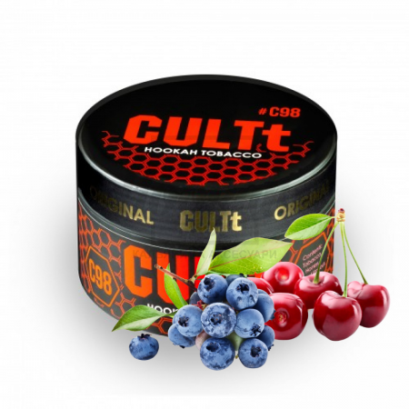 Тютюн CULT C98 Blueberry Cherry (Чорниця Вишня) 100 г Тютюн CULT C98 Blueberry Cherry (Чорниця Вишня) 100 г