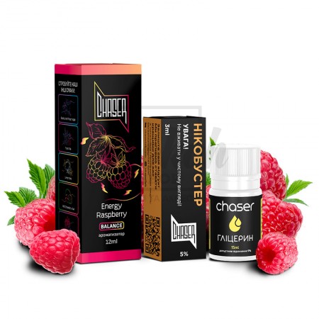 Рідина Набір Chaser Black Energy Raspberry (Енергетик Малина) 30мл 5% Рідина Набір Chaser Black Energy Raspberry (Енергетик Малина) 30мл 5%