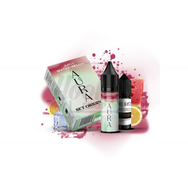Набор Aura Set Original Juicy Watermelon (Арбуз) 15ml/50mg Salt Nic Набор Aura Set Original Juicy Watermelon (Арбуз) 15ml/50mg Salt Nic