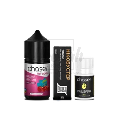 Рідина Набір Chaser Вишня Ментол 30мол 5% Рідина Набір Chaser Вишня Ментол 30мол 5%