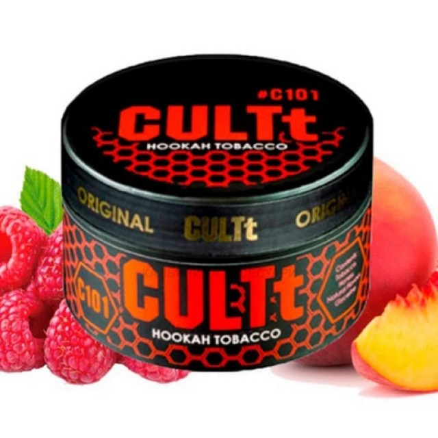 Тютюн CULT C101 Raspberry Peach (Малина Персик) 100 г Тютюн CULT C101 Raspberry Peach (Малина Персик) 100 г