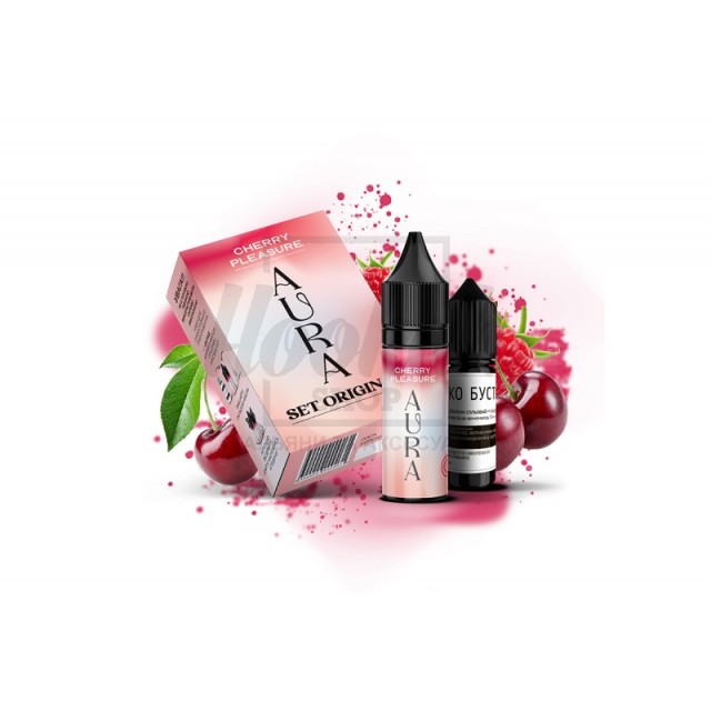 Набор Aura Set Original Cherry Pleasure (Вишня, Малина) 15ml/50mg Salt Nic Набор Aura Set Original Cherry Pleasure (Вишня, Малина) 15ml/50mg Salt Nic