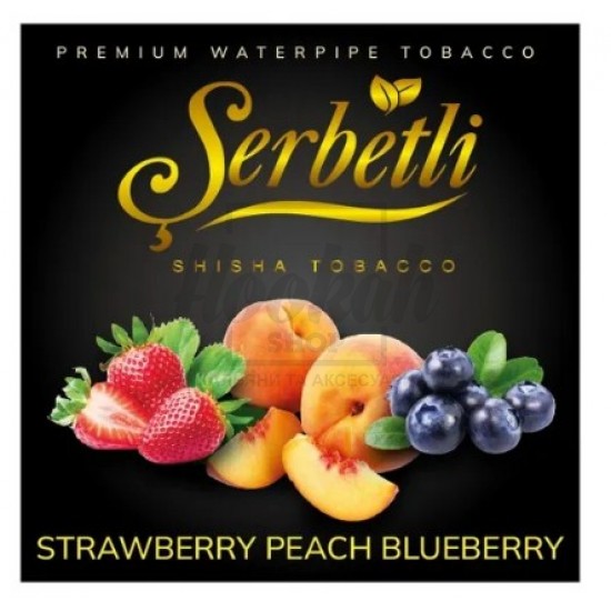 Тютюн Serbetli Strawberry Peach Blueberry (Полуниця Персик Чорниця) 100гр Тютюн Serbetli Strawberry Peach Blueberry (Полуниця Персик Чорниця) 100гр