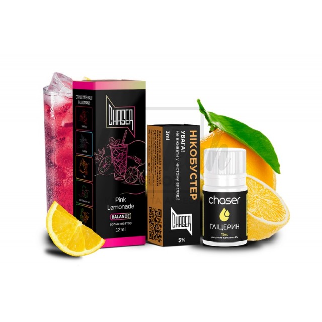 Набор Chaser Black Pink Lemonade (Малина, Грейпфрут) 30ml/50mg Salt Nic Набор Chaser Black Pink Lemonade (Малина, Грейпфрут) 30ml/50mg Salt Nic