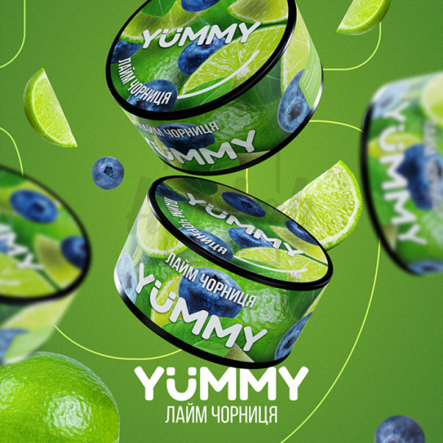 Тютюн Yummy Лайм Чорниця (Чорниця Лайм) 100 гр Тютюн Yummy Лайм Чорниця (Чорниця Лайм) 100 гр
