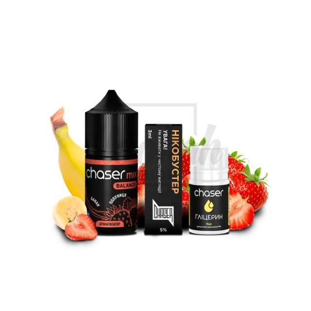 Набір Chaser Mix Полуниця Банан (Strawberry Banana) 30ml/50mg Набір Chaser Mix Полуниця Банан (Strawberry Banana) 30ml/50mg