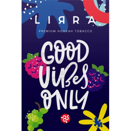 Тютюн Lirra Good Vibes Only (Чорниця Малина Виноград) 50 гр Тютюн Lirra Good Vibes Only (Чорниця Малина Виноград) 50 гр