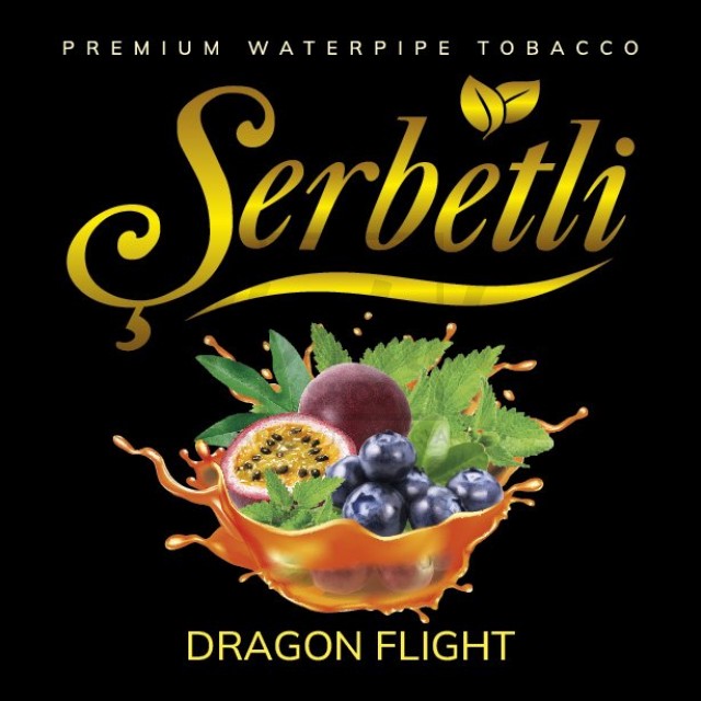 Тютюн Serbetli Dragon Flight (Маракуя М'ята Чорниця) 500гр Тютюн Serbetli Dragon Flight (Маракуя М'ята Чорниця) 500гр