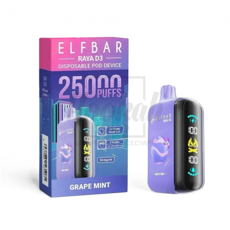 Електронна сигарета Elf Bar RAYA D3 25000 Grape Mint (Виноград М'ята) Електронна сигарета Elf Bar RAYA D3 25000 Grape Mint (Виноград М'ята)