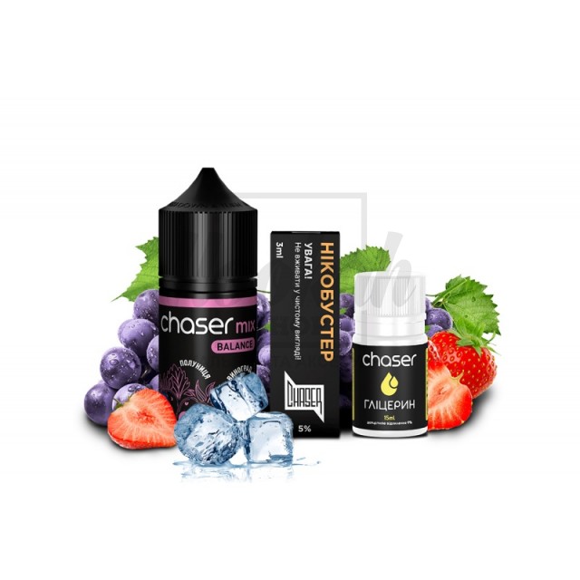Набір Chaser Mix Айс Полуниця Виноград (Ісе Strawberry Grape) 30ml/50mg Набір Chaser Mix Айс Полуниця Виноград (Ісе Strawberry Grape) 30ml/50mg