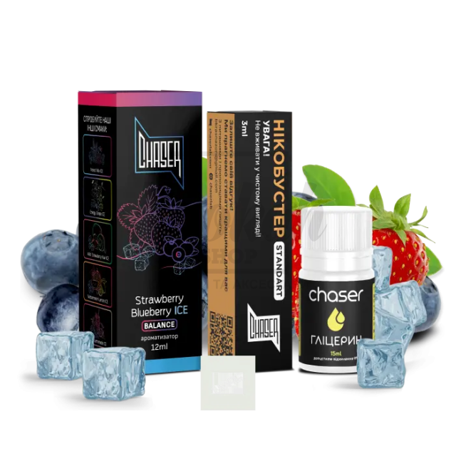 Рідина Набір Chaser Black Strawbery Blueberry Ice (Полуниця Чорниця Лід) 30мл 5% Рідина Набір Chaser Black Strawbery Blueberry Ice (Полуниця Чорниця Лід) 30мл 5%
