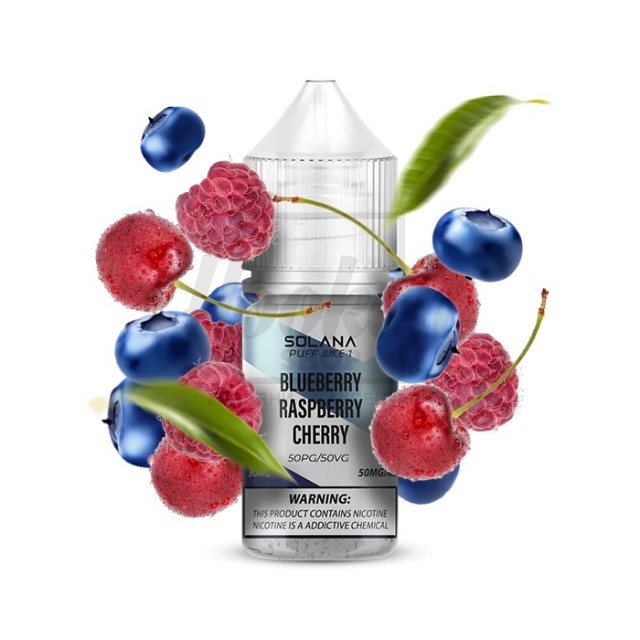 Рідина SOLANA LIQUID 5% 30мл Blueberry Raspberry Cherry (чорниця малина вишня) Рідина SOLANA LIQUID 5% 30мл Blueberry Raspberry Cherry (чорниця малина вишня)