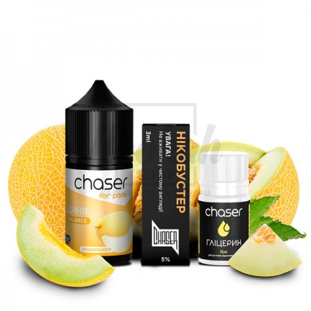 Рідина Набір Chaser Диня 30мл 5% Рідина Набір Chaser Диня 30мл 5%