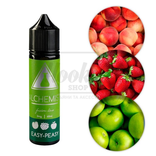 Рідина Alchemist FL 3% 60мл Easy-Peasy (ягоди яблуко персик) Рідина Alchemist FL 3% 60мл Easy-Peasy (ягоди яблуко персик)