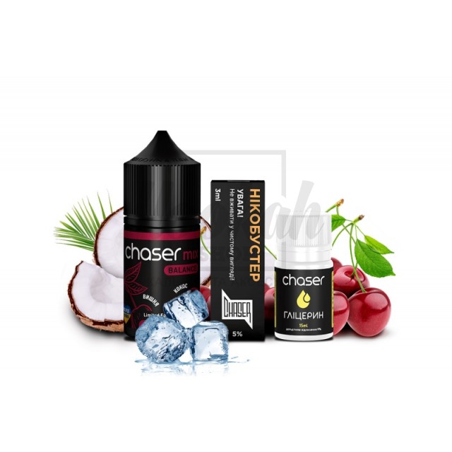 Набор Chaser Mix Айс Вишня Кокос (Ісе Cherry Сoconut) 30ml/50mg Salt Nic Набор Chaser Mix Айс Вишня Кокос (Ісе Cherry Сoconut) 30ml/50mg Salt Nic