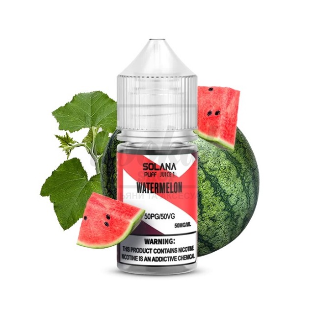 Рідина SOLANA LIQUID 5% 30мл Watermelon (кавун) Рідина SOLANA LIQUID 5% 30мл Watermelon (кавун)