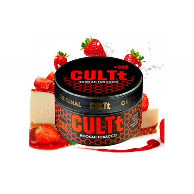 Тютюн CULT C55 Strawberry Cheesecake (Полуничний Чізкейк) 100 г Тютюн CULT C55 Strawberry Cheesecake (Полуничний Чізкейк) 100 г