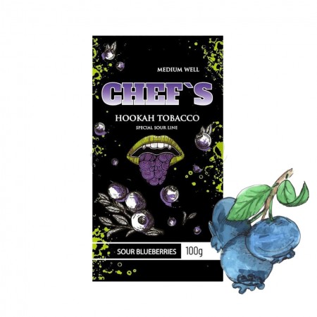 Табак Chefs Sour Blueberries (Кислая Черника) 100 гр
