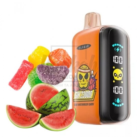 Електронна сигарета Elf Bar GH23000 Sour Watermelon Candy (кислі кавунові цукерки) Електронна сигарета Elf Bar GH23000 Sour Watermelon Candy (кислі кавунові цукерки)