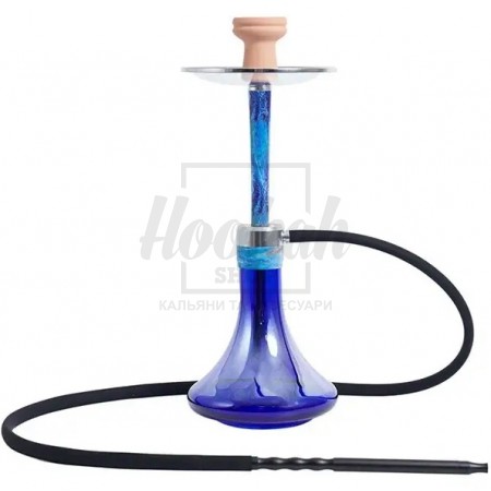 Кальян Hookah Lab Leather Black & Blue 2 (синя колба) Кальян Hookah Lab Leather Black & Blue 2 (синя колба)