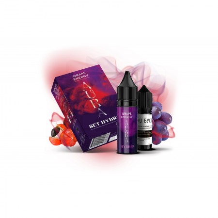 Набір Aura Hybrid Grape Energy (Виноградний Енергетик) 10ml/50mg Набір Aura Hybrid Grape Energy (Виноградний Енергетик) 10ml/50mg