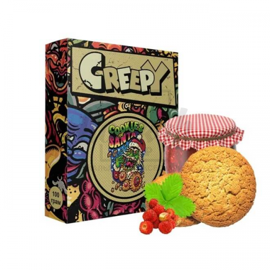 Табак Creepy Cookies For Santa (Печенье Земляника Джем) 100 Гр