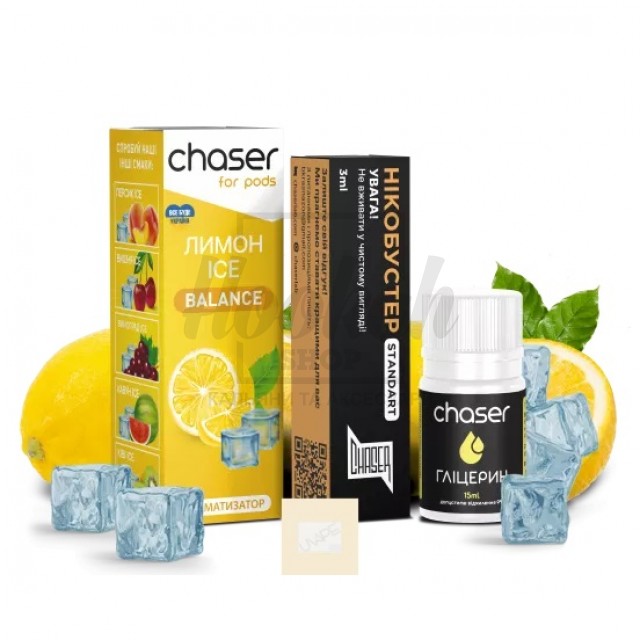 Рідина Набір Chaser 5% 10мл лимон лід Рідина Набір Chaser 5% 10мл лимон лід
