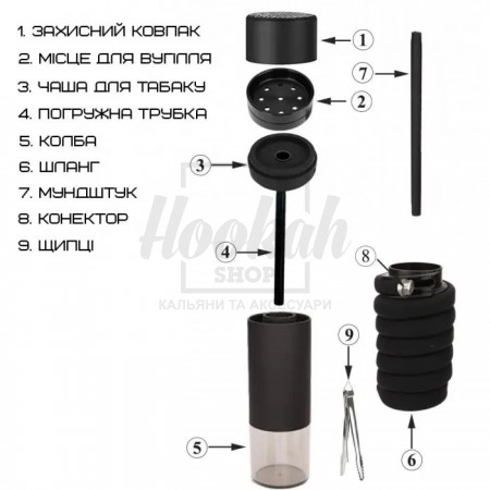 Кальян Yahya Tube Black