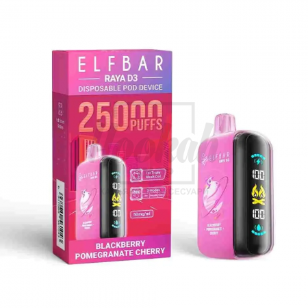 Електронна сигарета Elf Bar RAYA D3 25000 Blackberry Pomegranate Cherry (Ожина Гранат Вишня) Електронна сигарета Elf Bar RAYA D3 25000 Blackberry Pomegranate Cherry (Ожина Гранат Вишня)