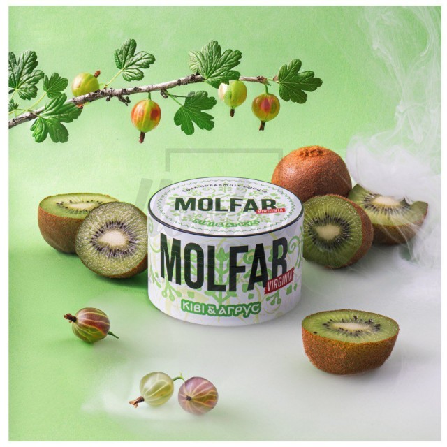 Тютюн Molfar Virginia Line Ківі Аґрус (Ківі Аґрус) 100 гр Тютюн Molfar Virginia Line Ківі Аґрус (Ківі Аґрус) 100 гр