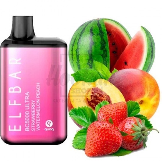 Електронна сигарета Elf Bar BС5000 Ultra Strawberry Watermelon Peach (Полуниця Кавун Персик) Електронна сигарета Elf Bar BС5000 Ultra Strawberry Watermelon Peach (Полуниця Кавун Персик)