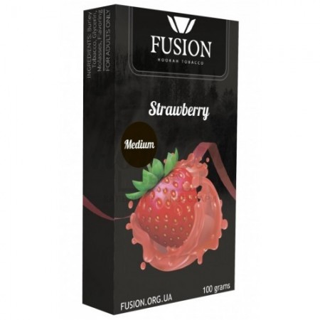 Тютюн Fusion Medium Strawberry (Полуниця) 100 гр Тютюн Fusion Medium Strawberry (Полуниця) 100 гр