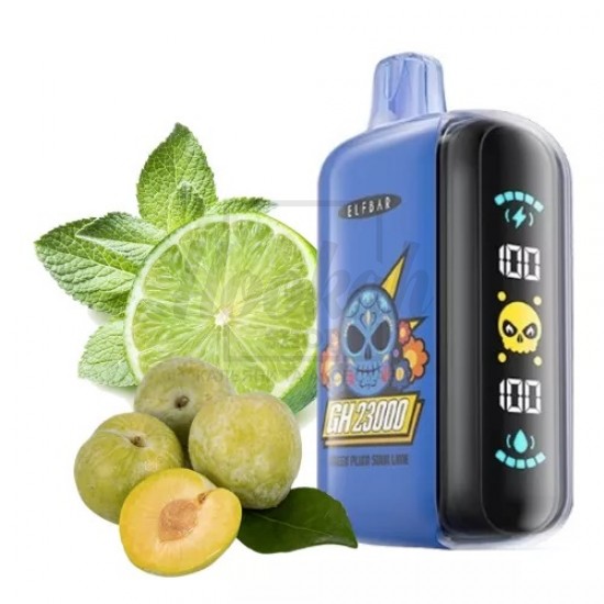 Електронна сигарета Elf Bar GH23000 Green Plum Sour Lime (зелена слива кислий лайм) Електронна сигарета Elf Bar GH23000 Green Plum Sour Lime (зелена слива кислий лайм)