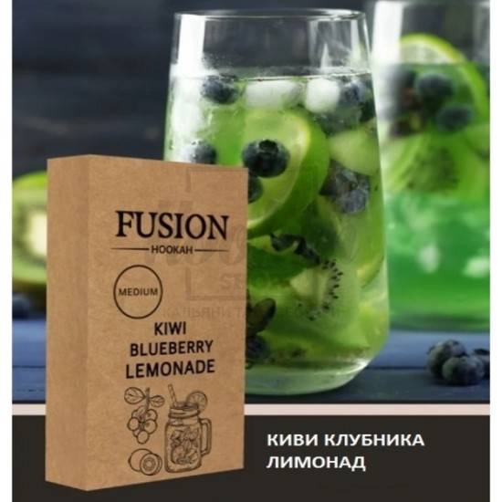 Тютюн Fusion Medium Lemon Kiwi Blueberry (Лимон Ківі Лохина) 100 гр Тютюн Fusion Medium Lemon Kiwi Blueberry (Лимон Ківі Лохина) 100 гр