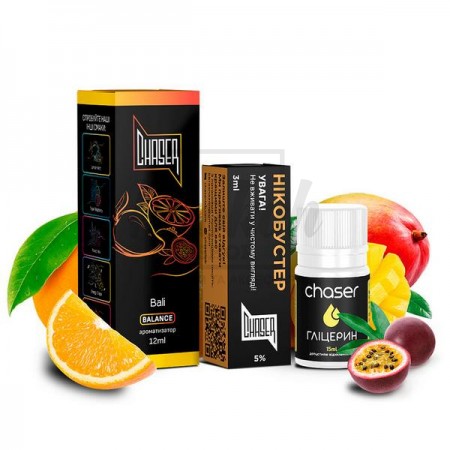 Рідина Набір Chaser Black Bali (Апельсин Манго Маракуя) 30мл 5% Рідина Набір Chaser Black Bali (Апельсин Манго Маракуя) 30мл 5%