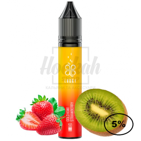 Рідина Lucky Gold Kiwi Strawberry (золотий ківі полуниця) 30мл 5% Рідина Lucky Gold Kiwi Strawberry (золотий ківі полуниця) 30мл 5%